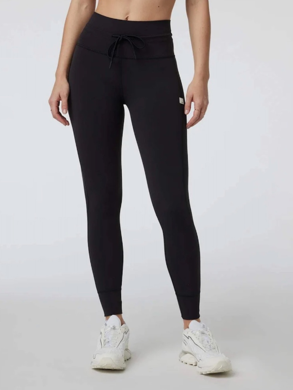 Vuori Daily High Rise Drawstring Leggings Women's XS Black, Yoga Running